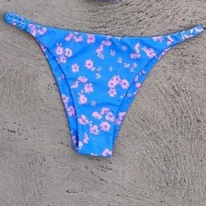 Kulani Kinis Blue and Pink Floral Bikini Bottom